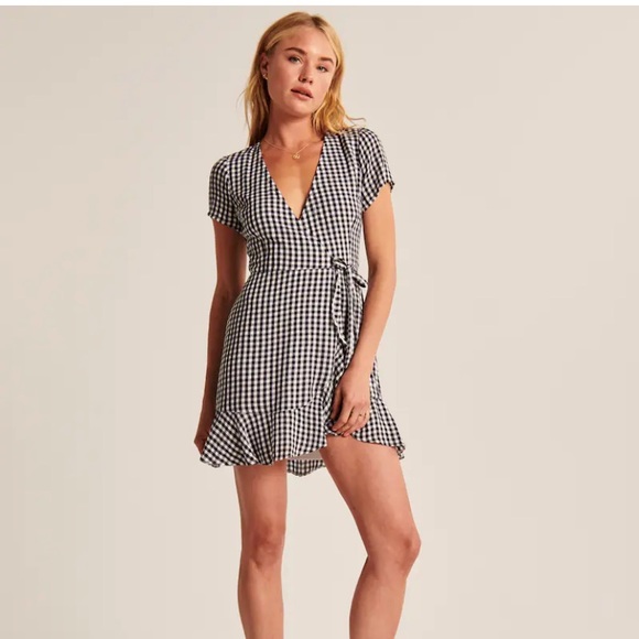 Abercrombie Gingham Dress Gingham Dress Babydoll Dress Urban Outfitters  Puff Sleeve Dress